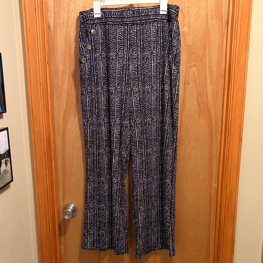 Robert Louis Black and White Wide Leg Pants